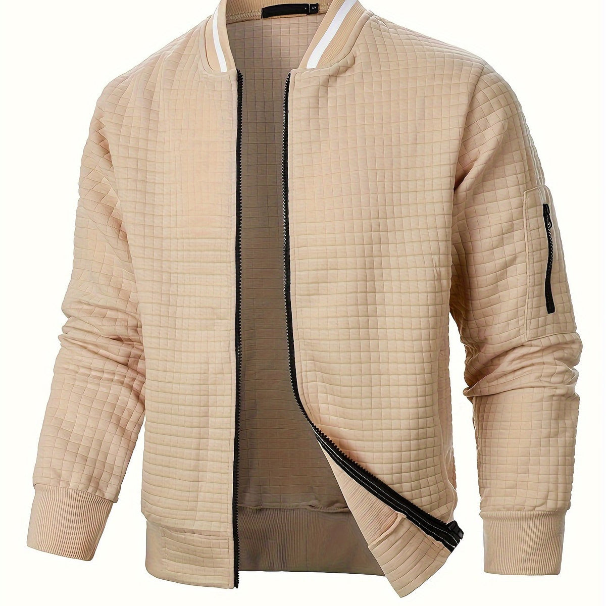 Rayner | Textured Zip-Up Bomber Jacket – front view