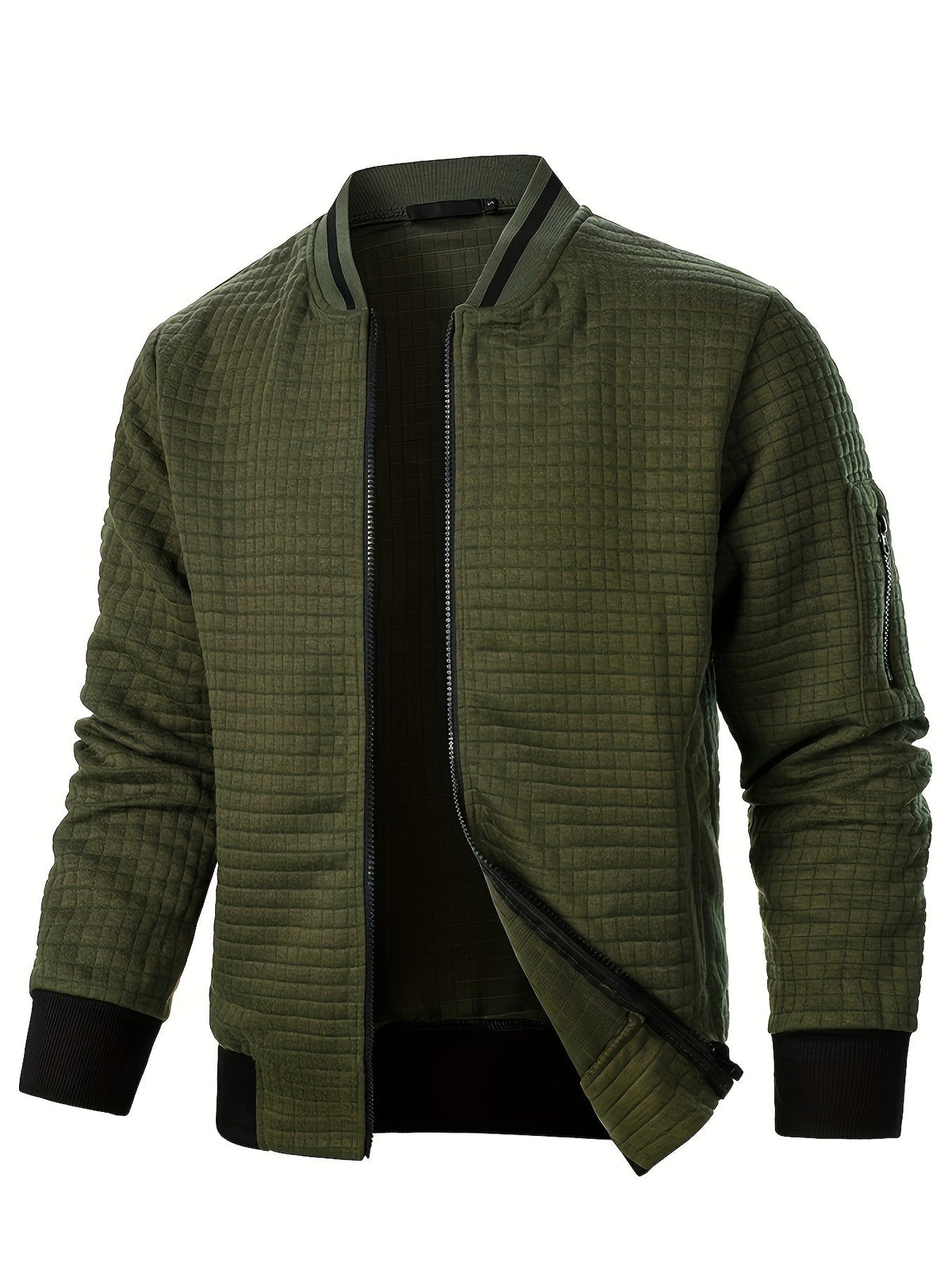 Rayner | Textured Zip-Up Bomber Jacket – front view