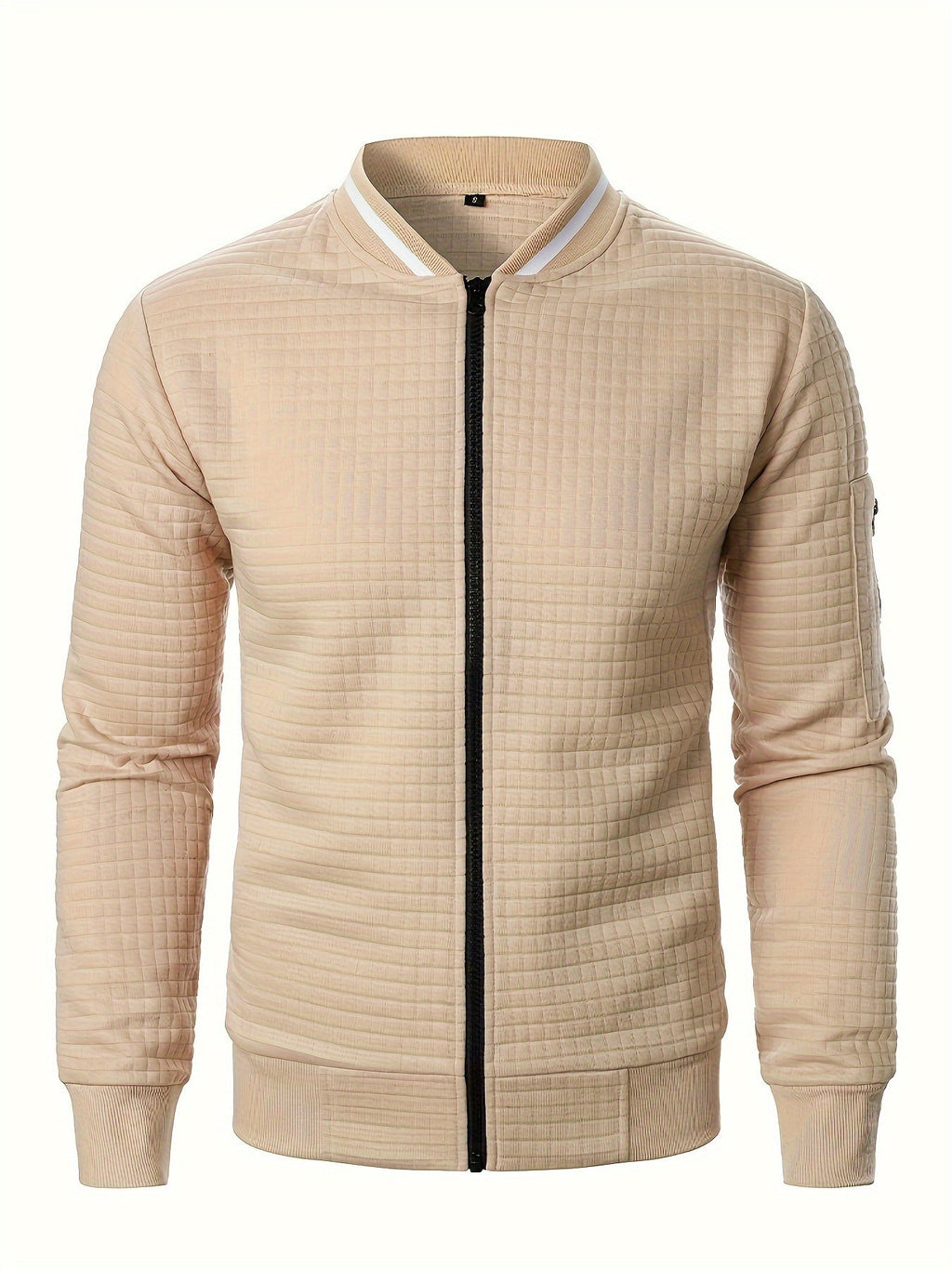 Rayner | Textured Zip-Up Bomber Jacket – front view