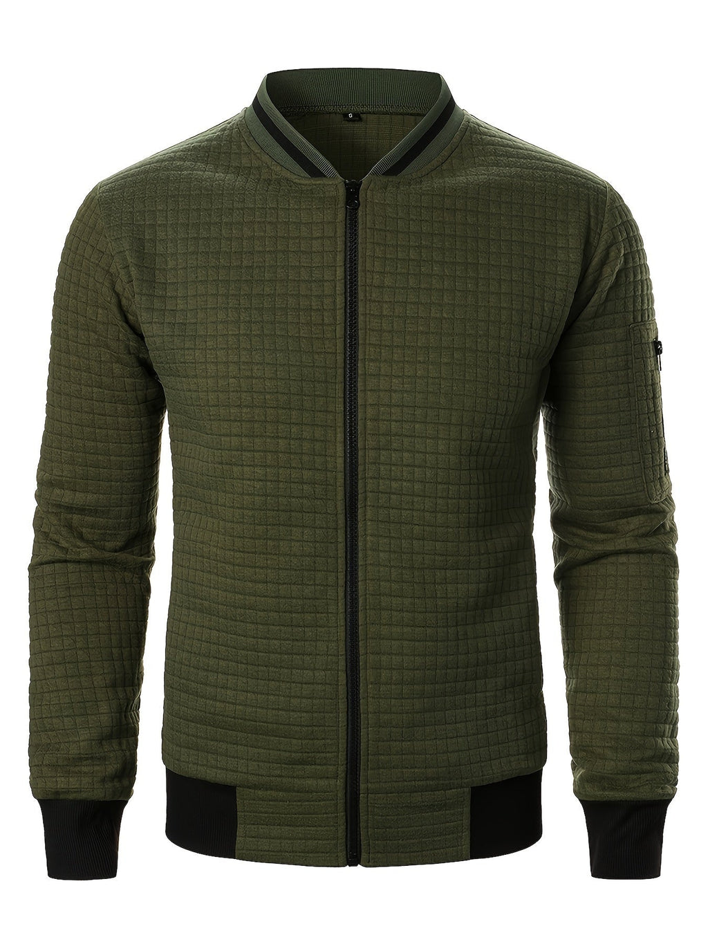 Rayner | Textured Zip-Up Bomber Jacket – front view