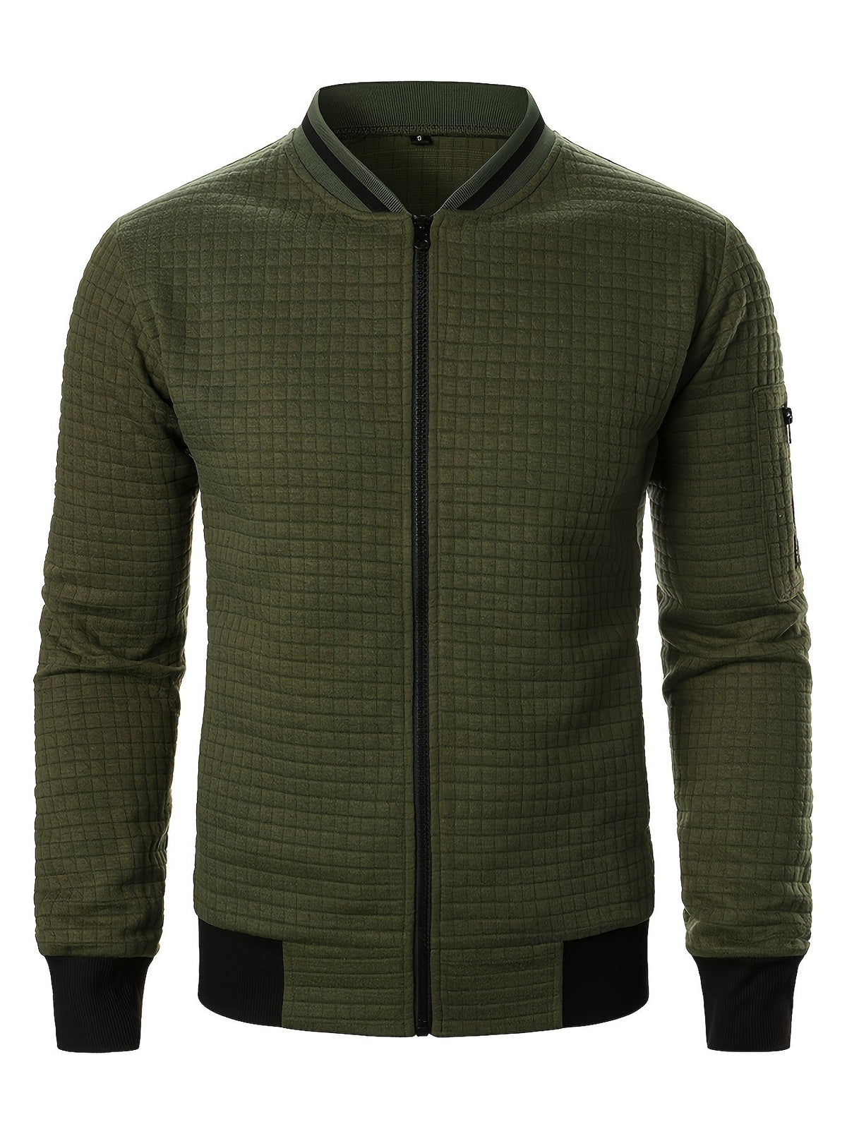 Rayner | Textured Zip-Up Bomber Jacket – front view
