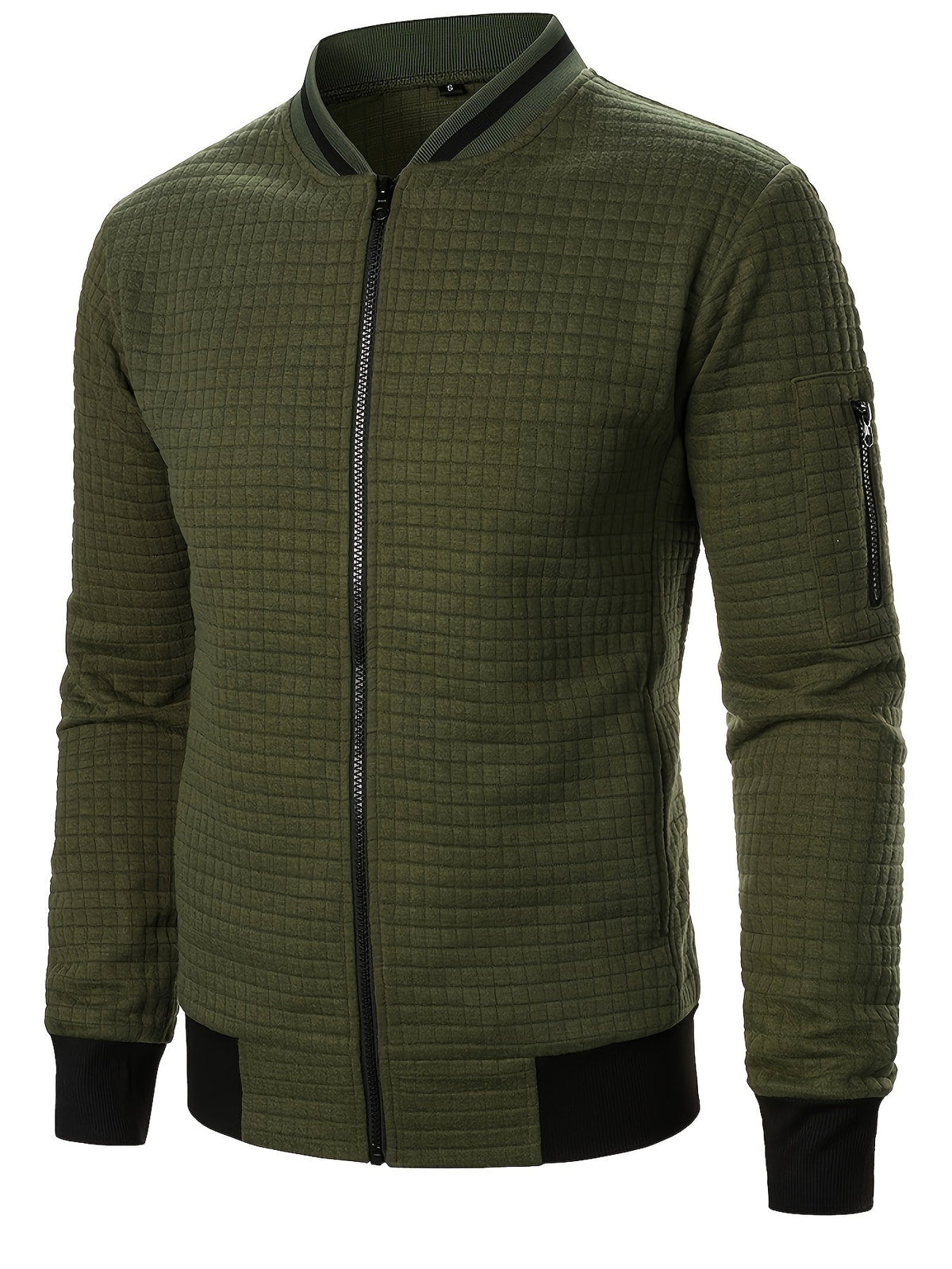 Rayner | Textured Zip-Up Bomber Jacket – front view