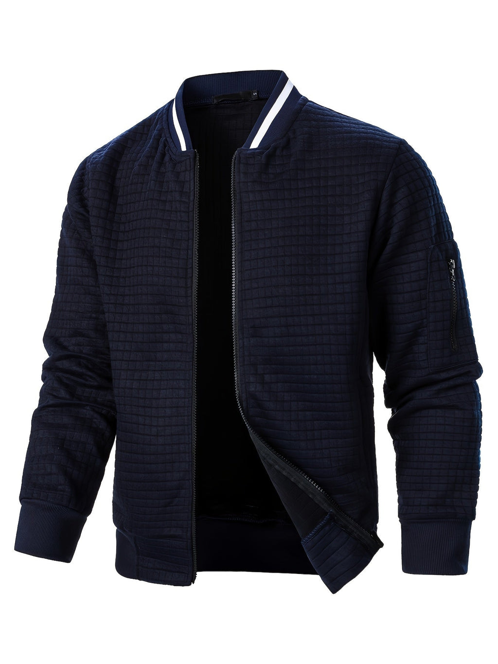 Rayner | Textured Zip-Up Bomber Jacket – front view