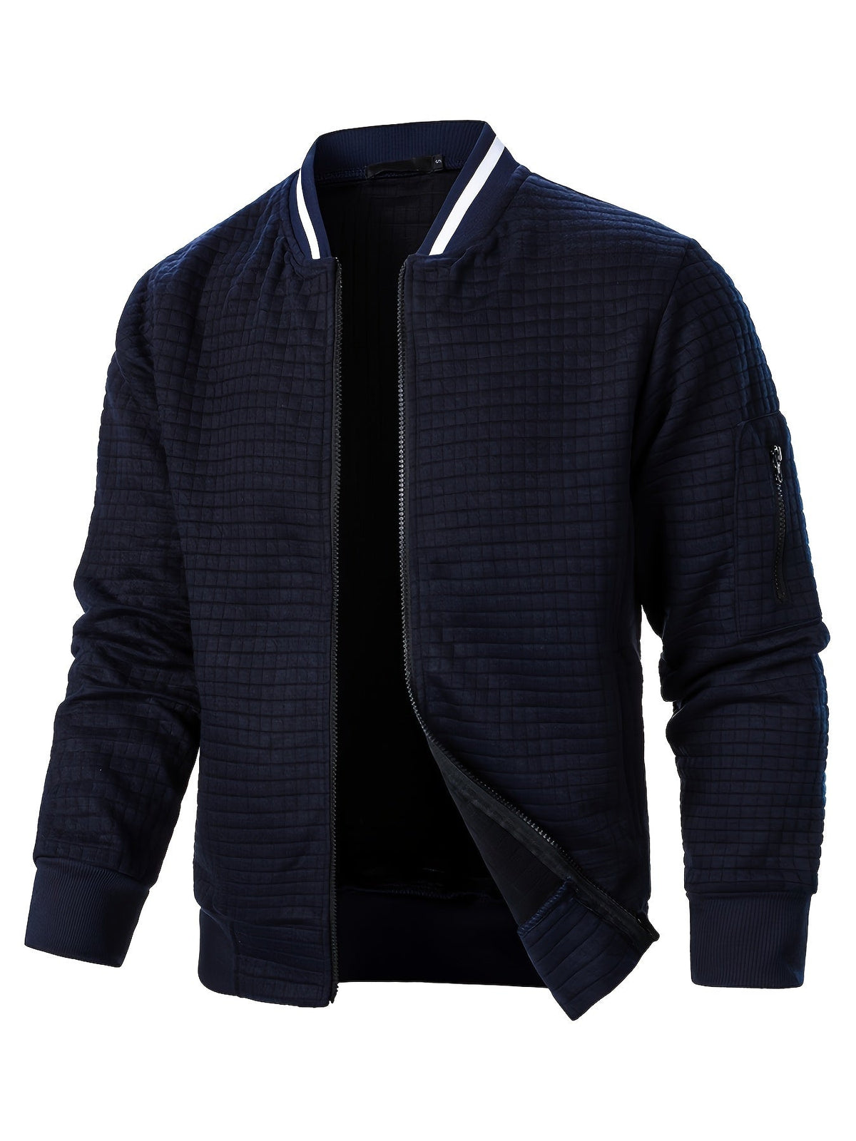 Rayner | Textured Zip-Up Bomber Jacket – front view