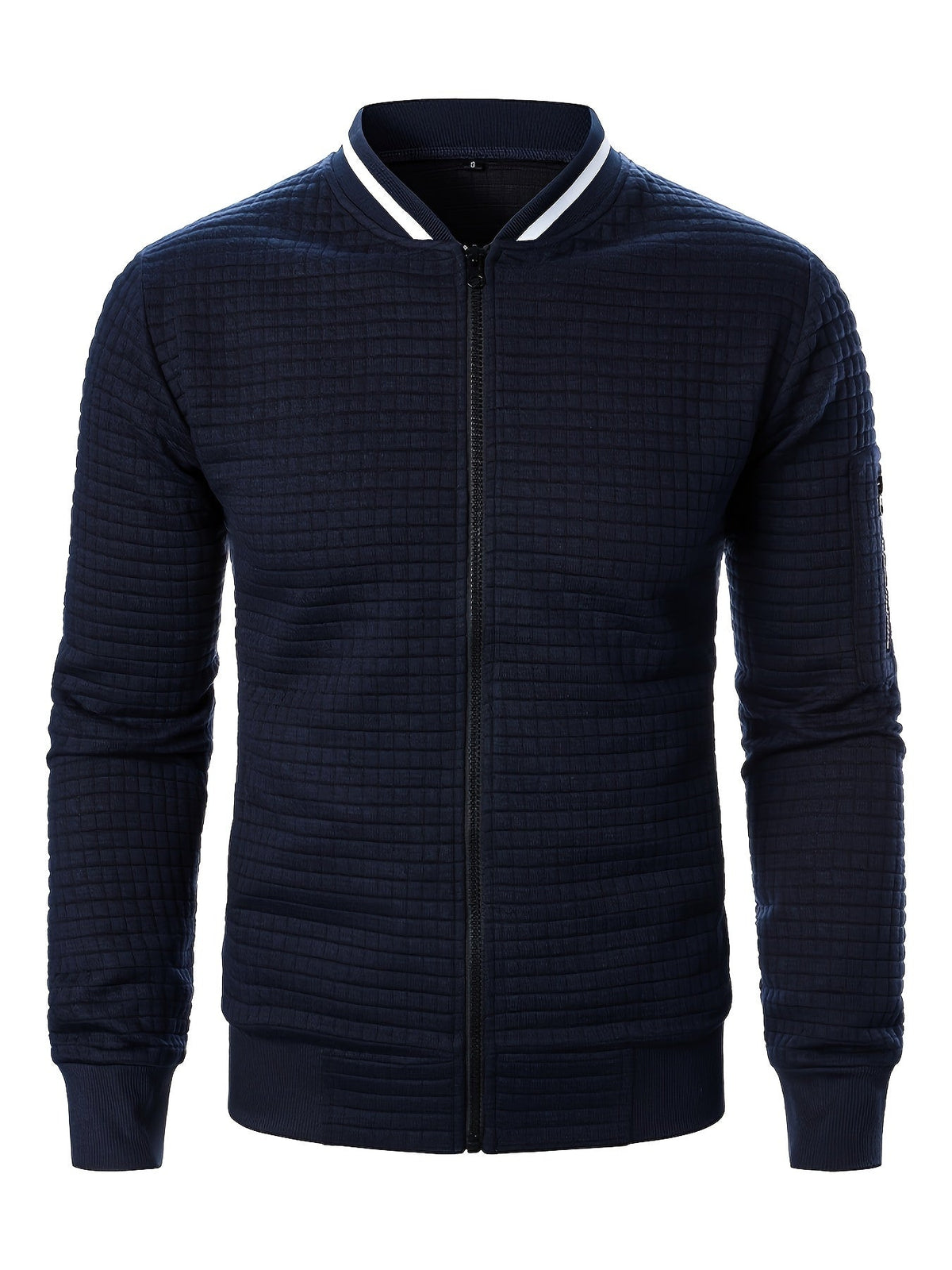 Rayner | Textured Zip-Up Bomber Jacket – front view