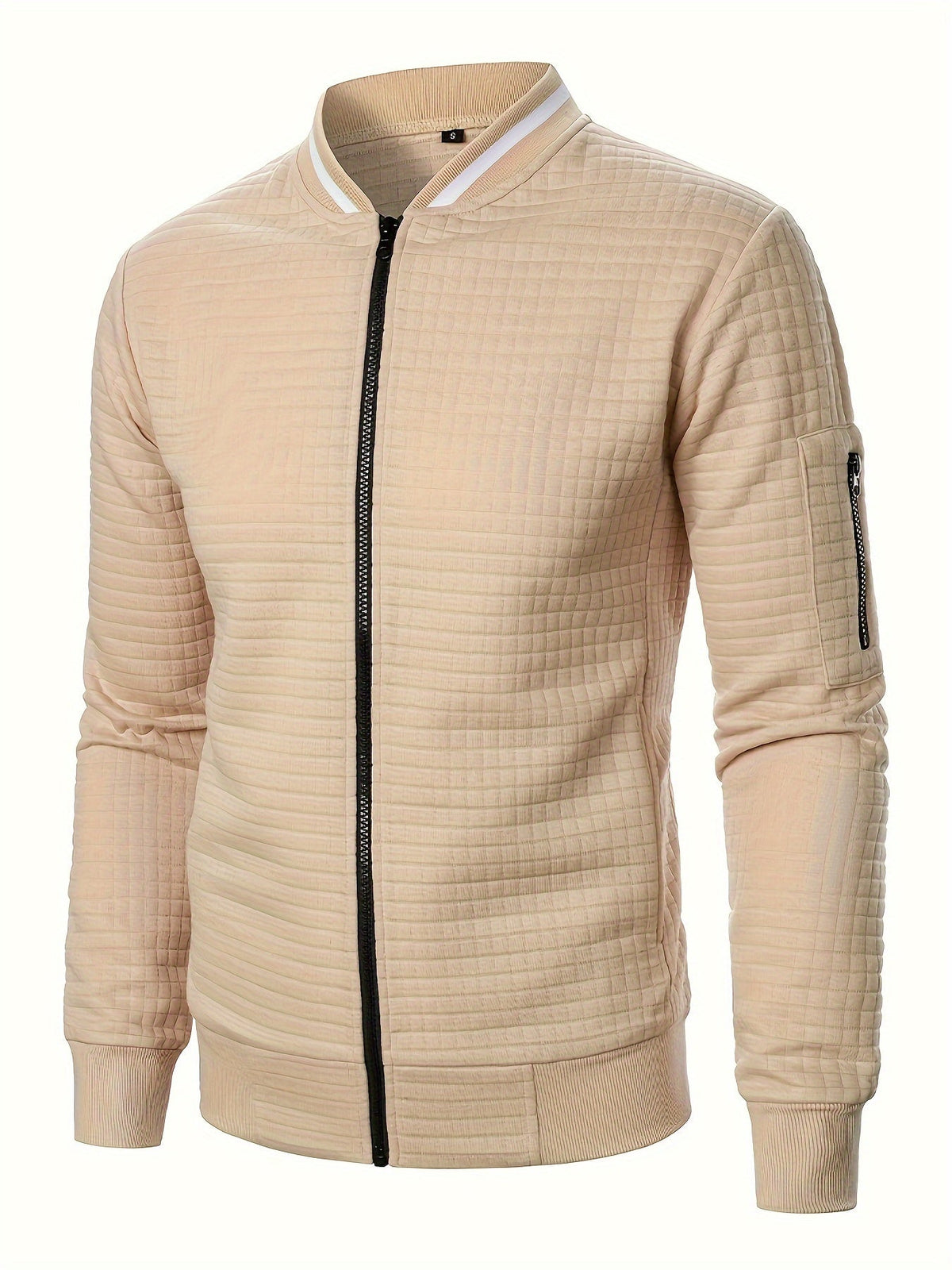 Rayner | Textured Zip-Up Bomber Jacket – front view