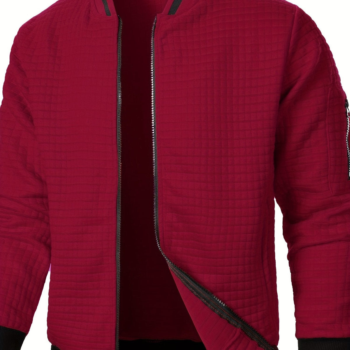Rayner | Textured Zip-Up Bomber Jacket – front view
