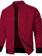 Rayner | Textured Zip-Up Bomber Jacket – front view