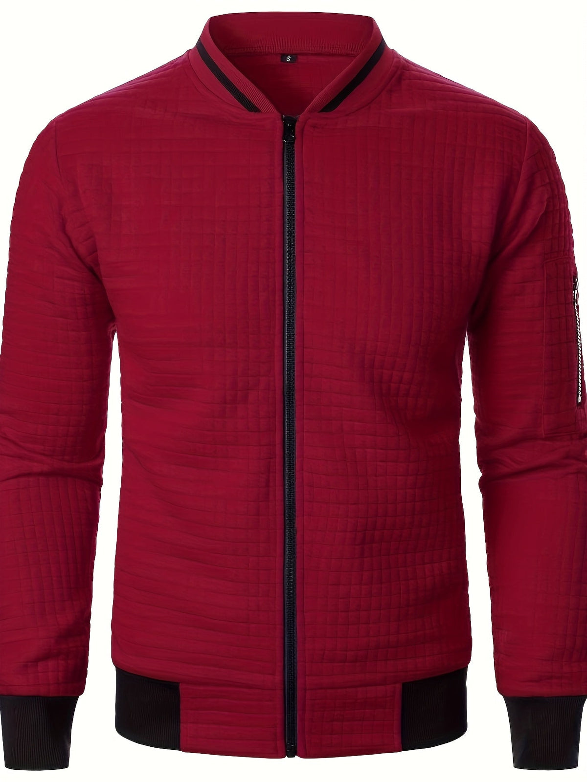 Rayner | Textured Zip-Up Bomber Jacket – front view