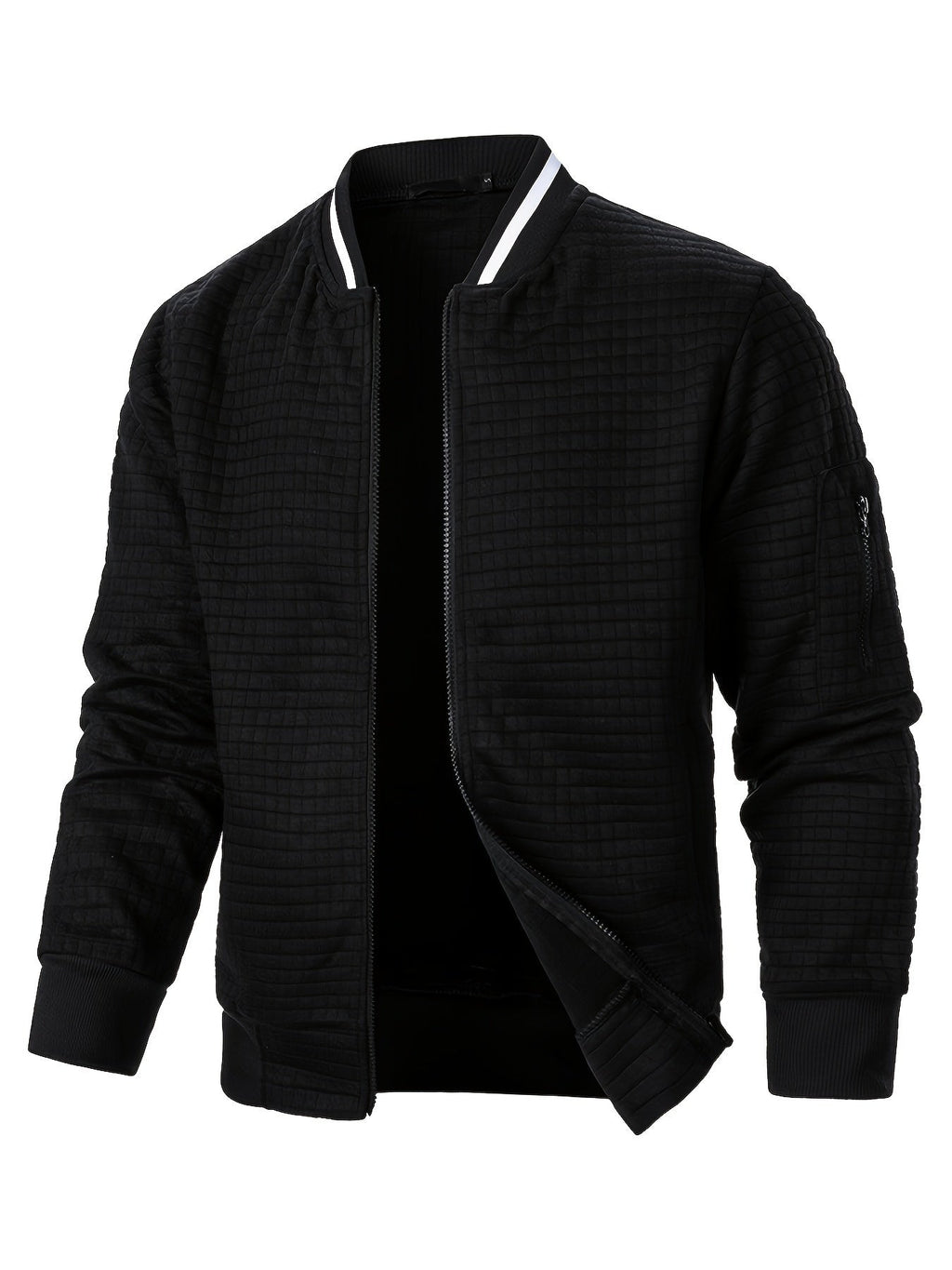 Rayner | Textured Zip-Up Bomber Jacket – front view