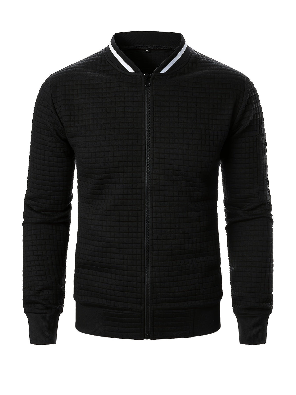 Rayner | Textured Zip-Up Bomber Jacket – front view