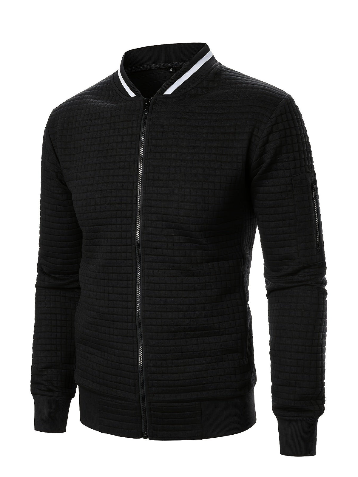 Rayner | Textured Zip-Up Bomber Jacket – front view