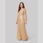 Rayven | Sequin A-Line Gown by Vera Noir – in gold