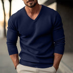 Reginald | Refined V-Neck Sweater – front view