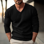 Reginald | Refined V-Neck Sweater – front view
