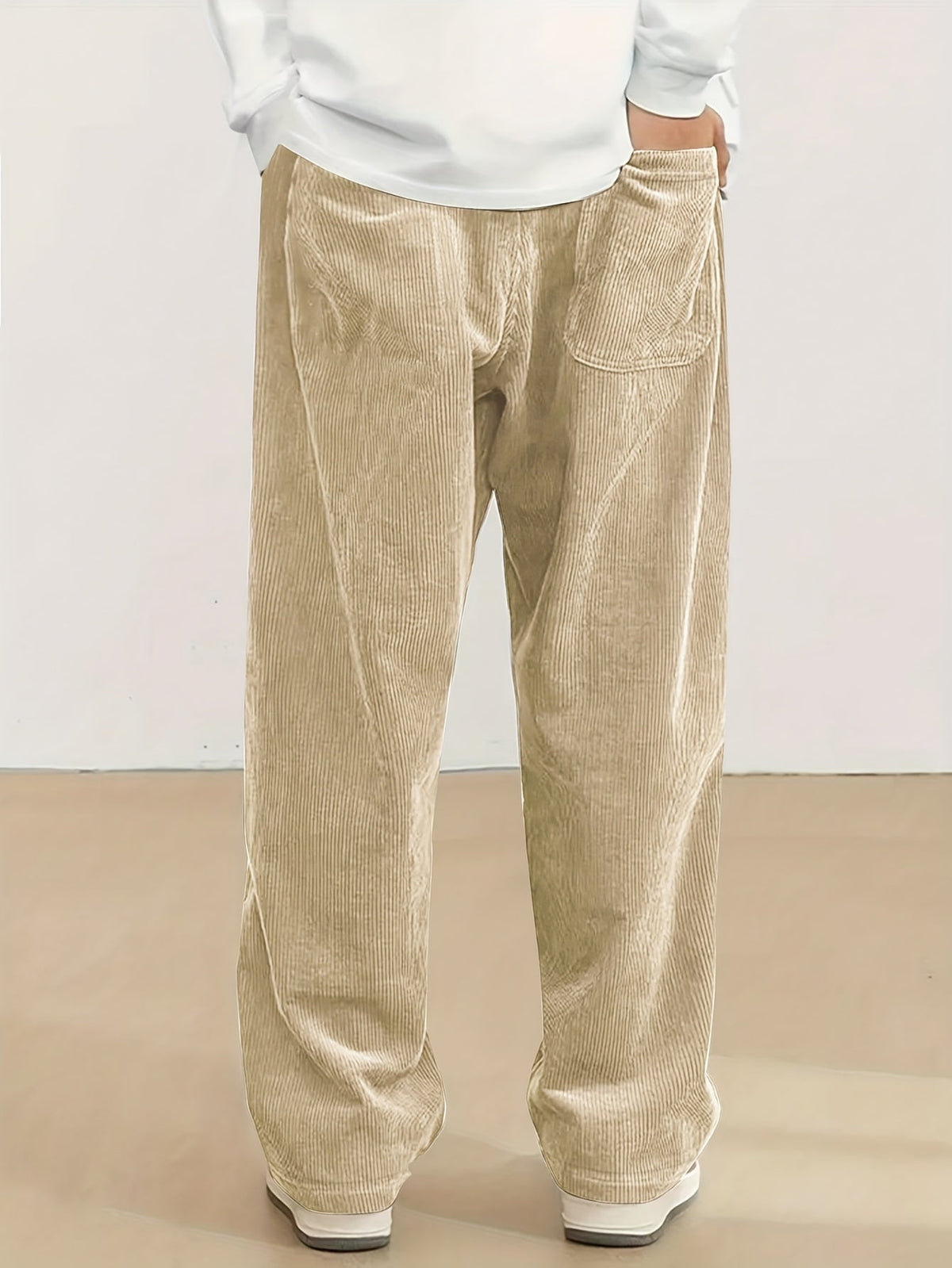 Reid | Relaxed Straight-Leg Pants – back view