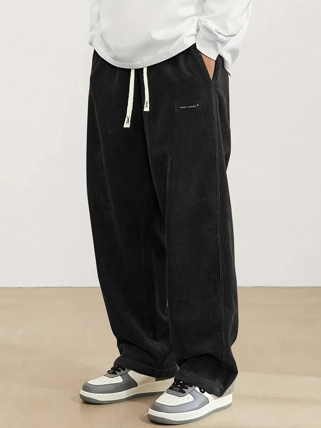 Reid | Relaxed Straight-Leg Pants – front view
