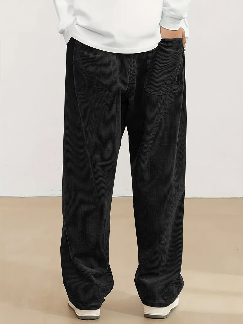 Reid | Relaxed Straight-Leg Pants – back view