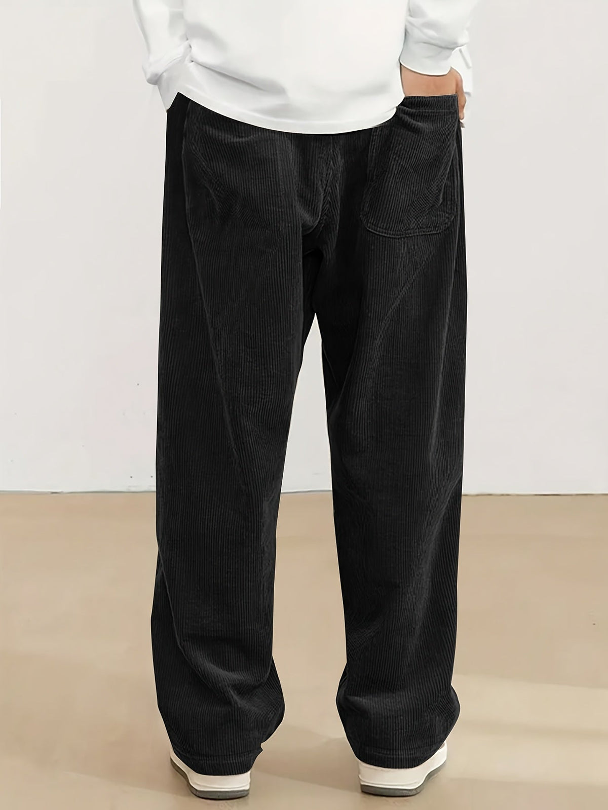 Reid | Relaxed Straight-Leg Pants – back view