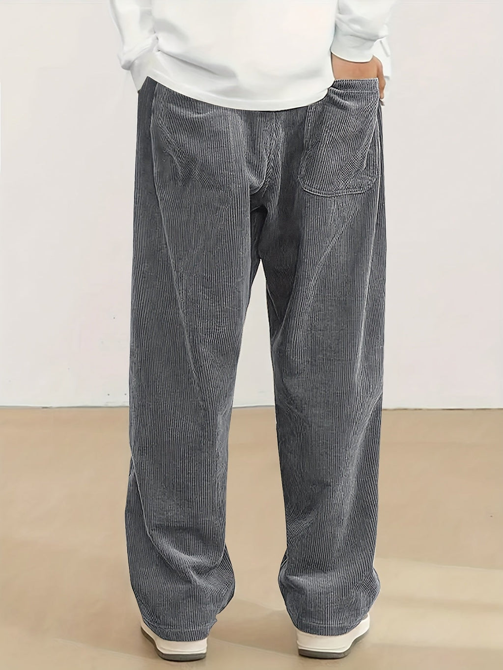 Reid | Relaxed Straight-Leg Pants – back view