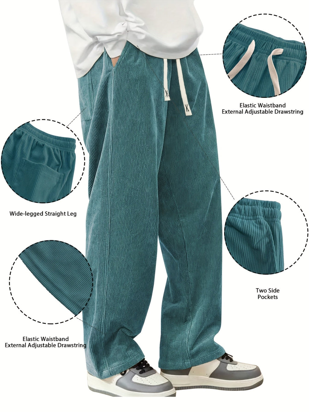 Reid | Relaxed Straight-Leg Pants – detail view