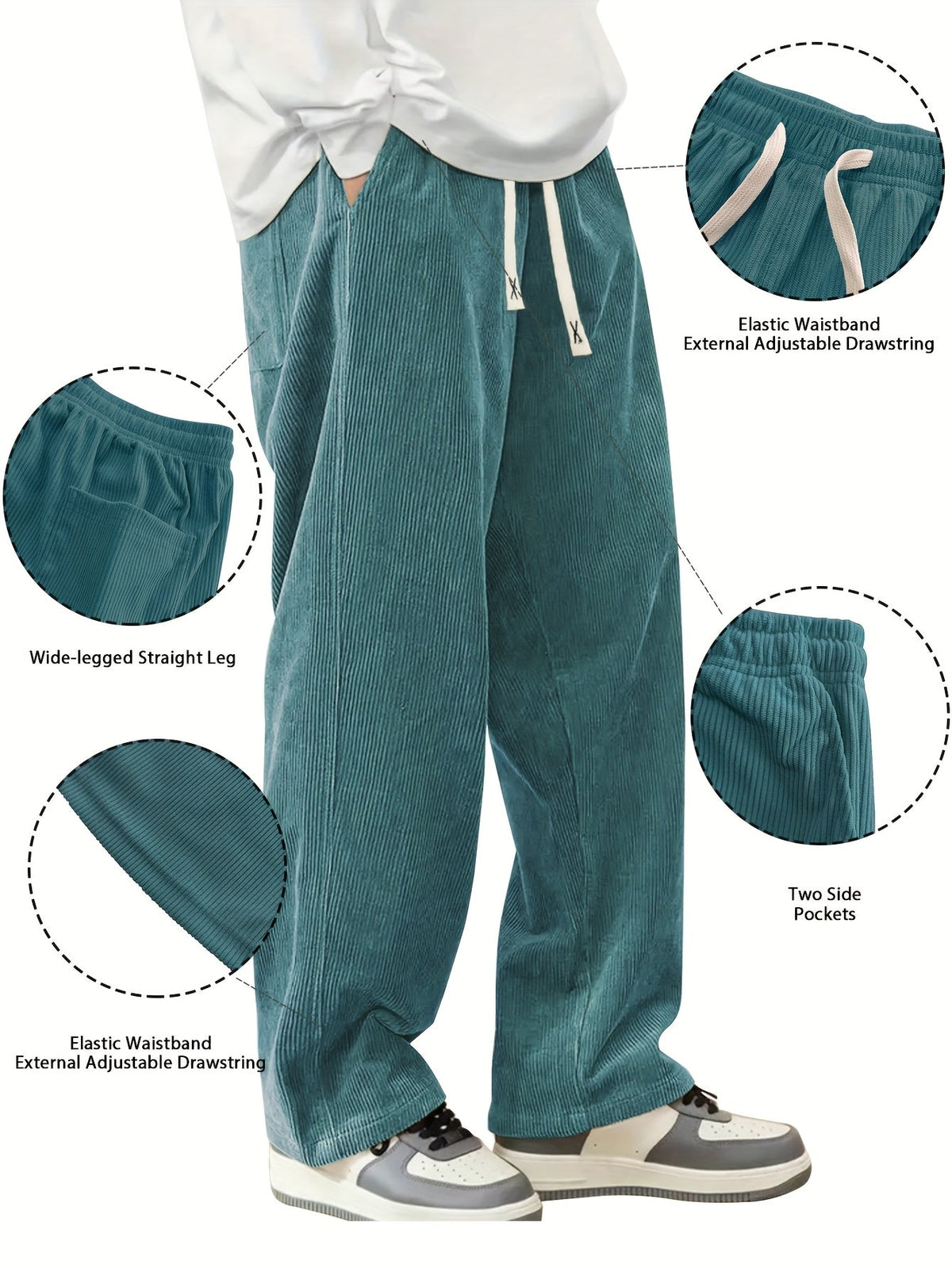 Reid | Relaxed Straight-Leg Pants – detail view