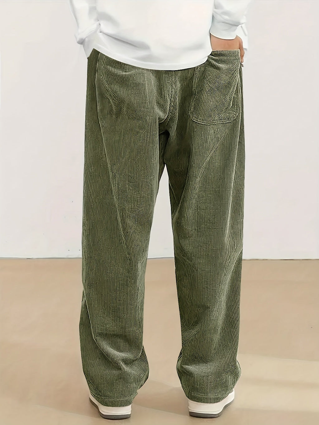 Reid | Relaxed Straight-Leg Pants – back view