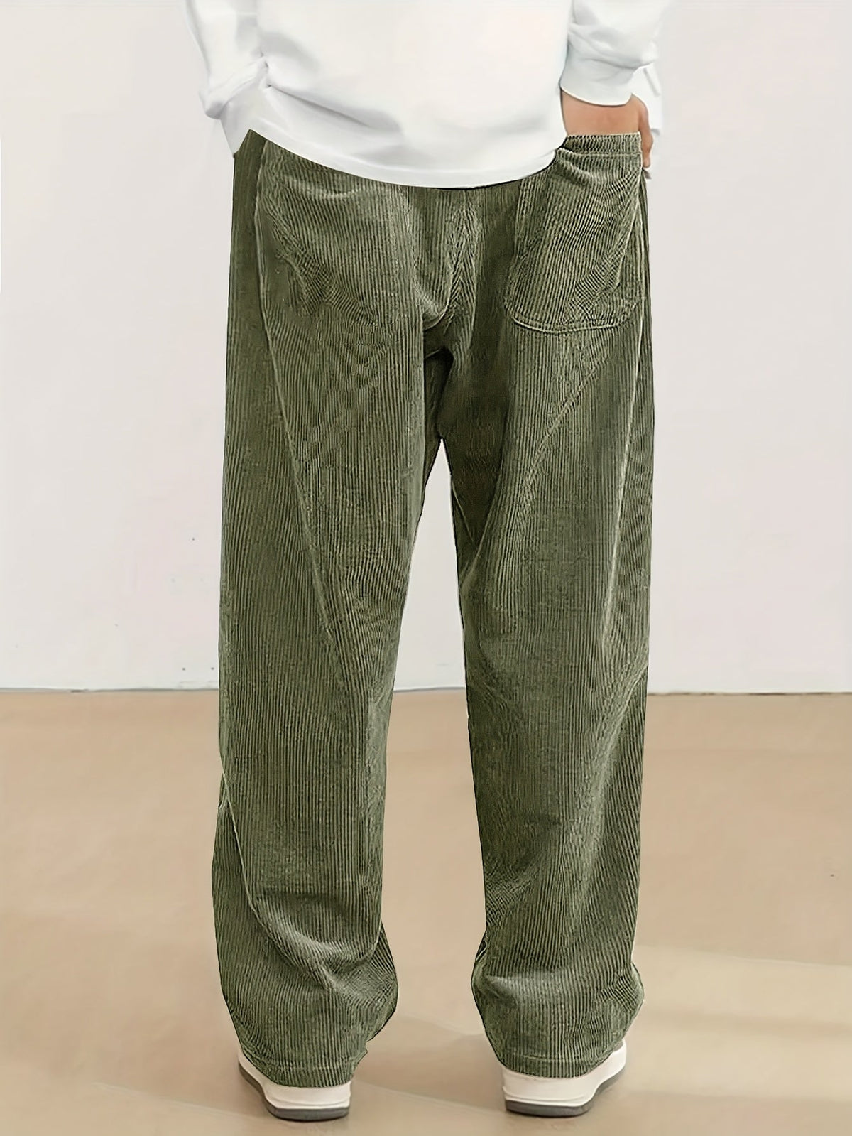 Reid | Relaxed Straight-Leg Pants – back view