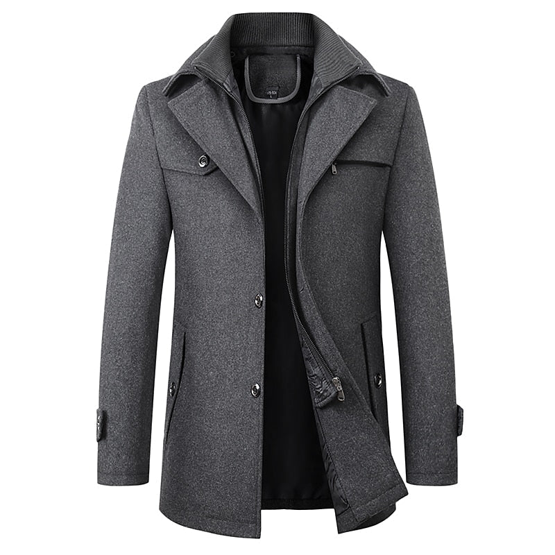 Reuben Tailored Business Coat – side view