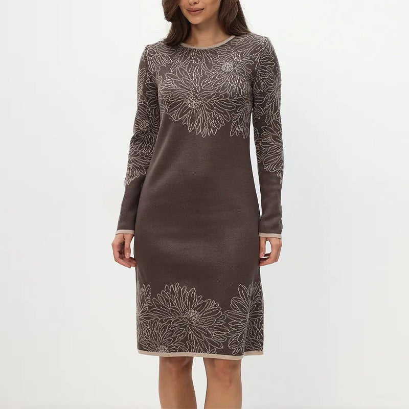 Rhoselavessa Printed V-Neck Dress – back view