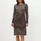 Rhoselavessa Printed V-Neck Dress – back view