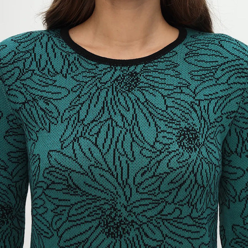Rhoselavessa Printed V-Neck Dress – styled view