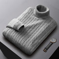 Rhys | Cable Knit Turtleneck Sweater – front view