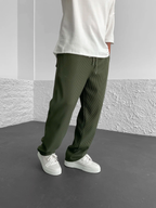 Rive Ribbed Relaxed Fit Trousers – back view