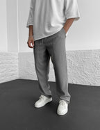 Rive Ribbed Relaxed Fit Trousers – detail view