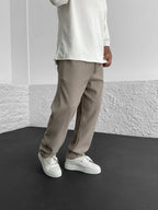 Rive Ribbed Relaxed Fit Trousers – front view