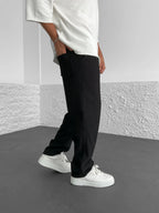 Rive Ribbed Relaxed Fit Trousers – detail view