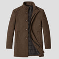Roderick classic fit wool overcoat, front view