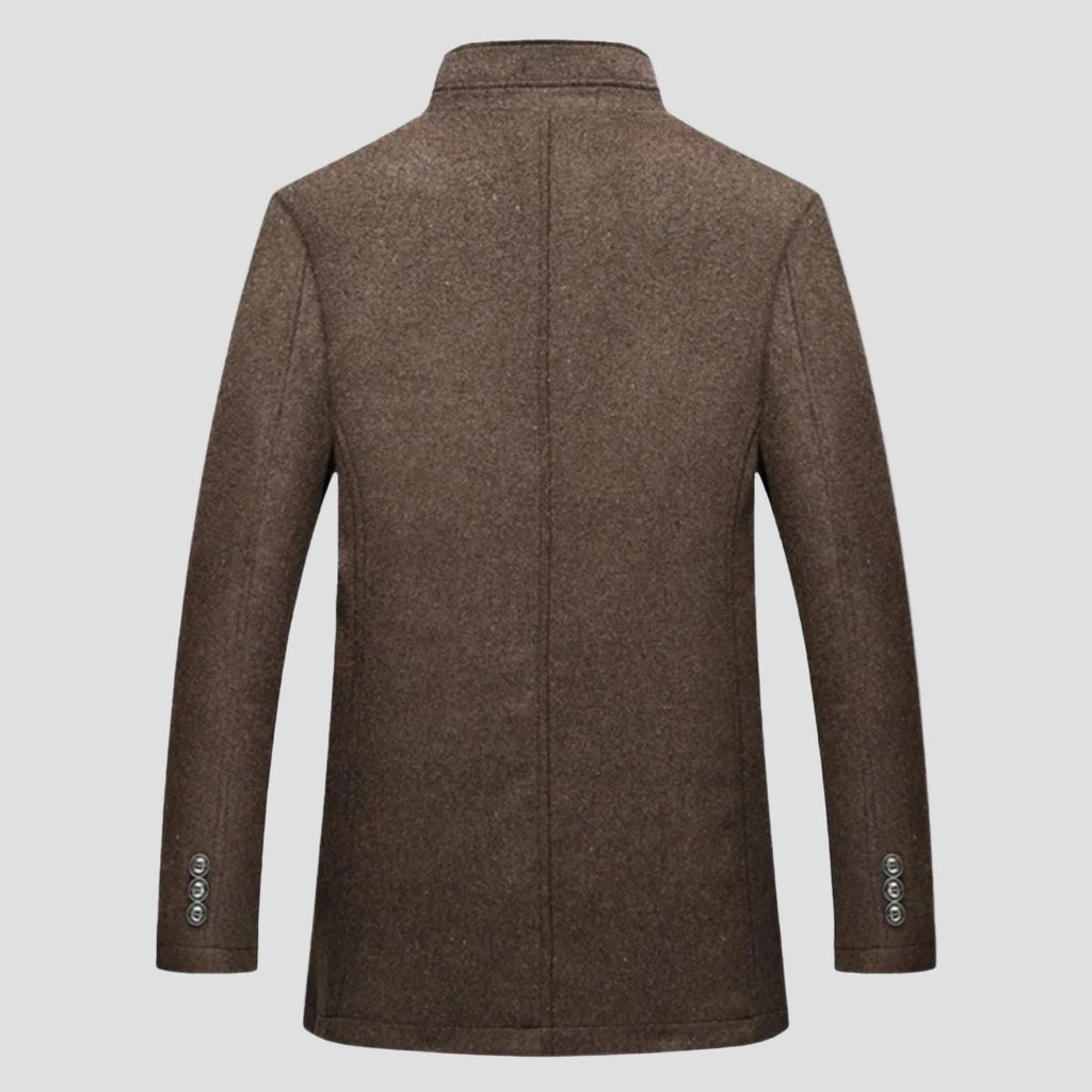 Roderick classic fit wool overcoat, flat lay view
