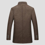Roderick classic fit wool overcoat, flat lay view