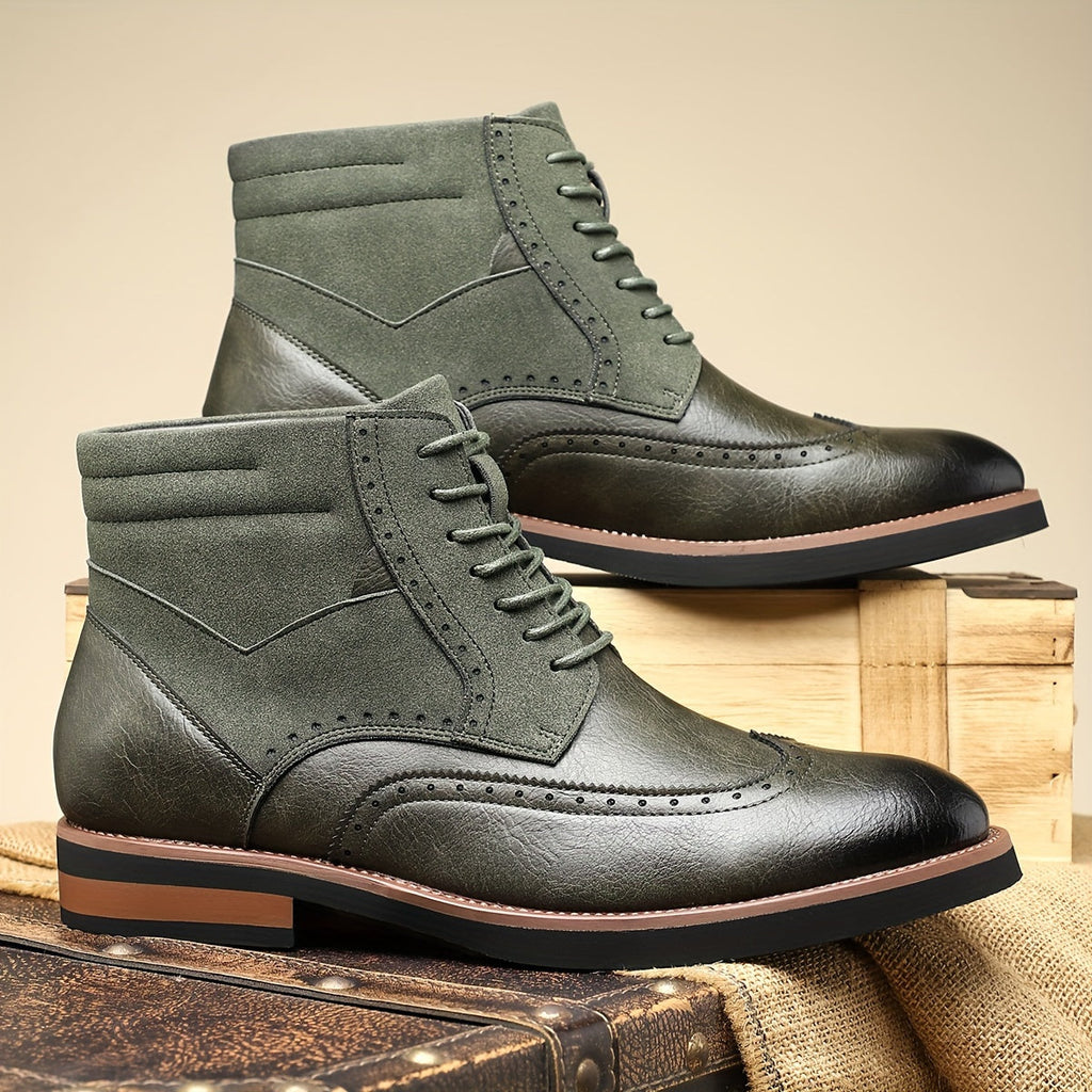 Rolando | Classic Wingtip Ankle Boots – side view
