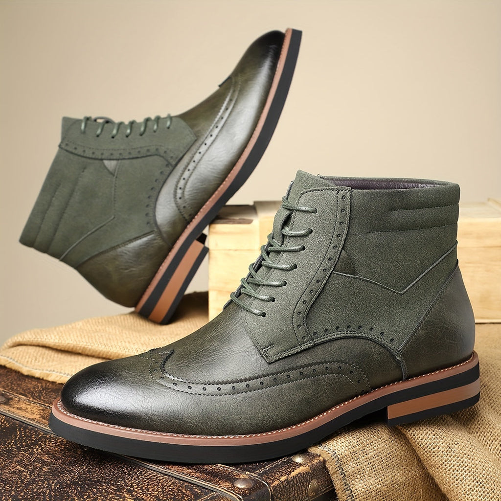 Rolando | Classic Wingtip Ankle Boots – detail view