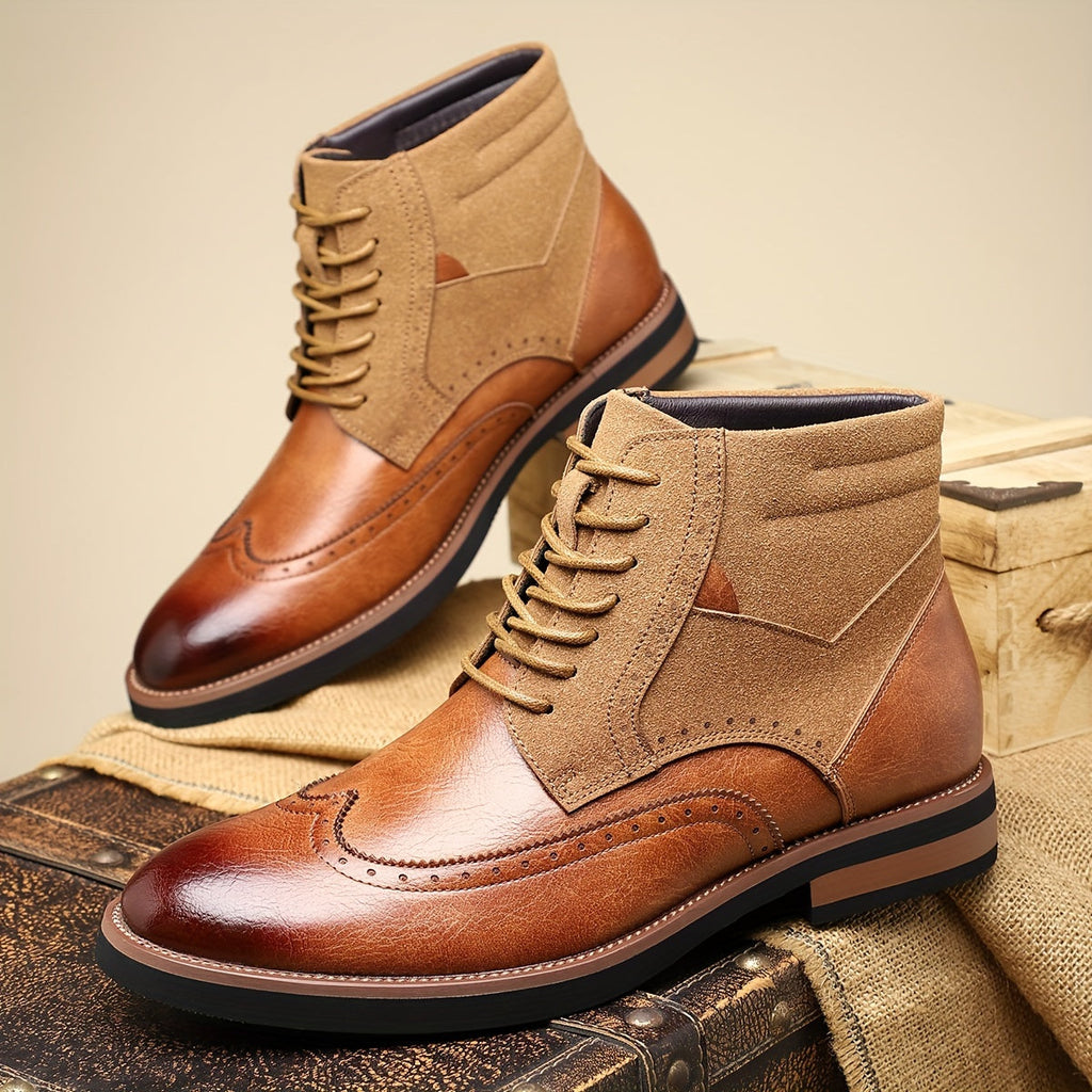 Rolando | Classic Wingtip Ankle Boots – side view