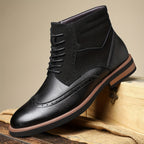 Rolando | Classic Wingtip Ankle Boots – side view