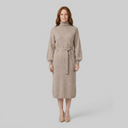 Romilly | Wool-Blend Turtleneck Knit Dress – front view