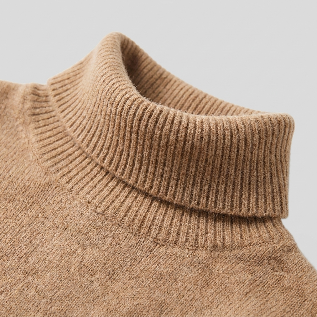 Romilly | Wool-Blend Turtleneck Knit Dress – close-up