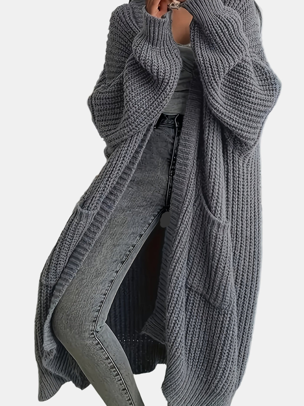 Romy Cozy Longline Cardigan – front view