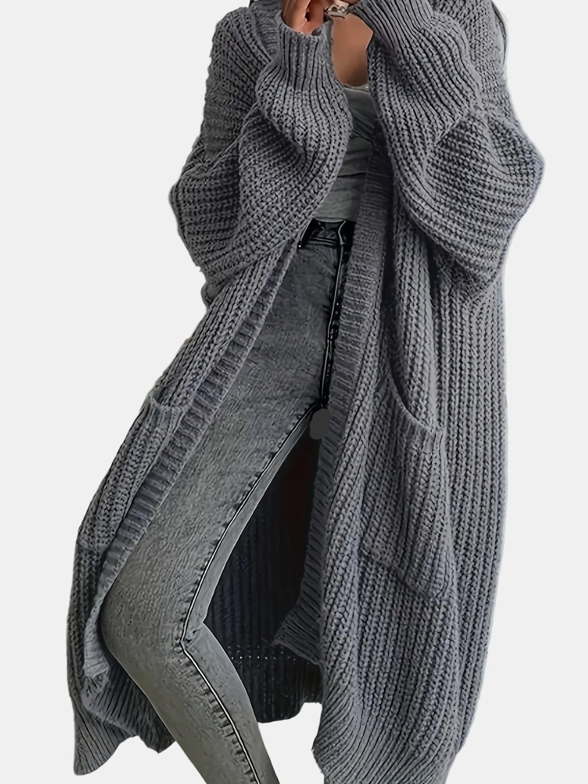 Romy Cozy Longline Cardigan – front view