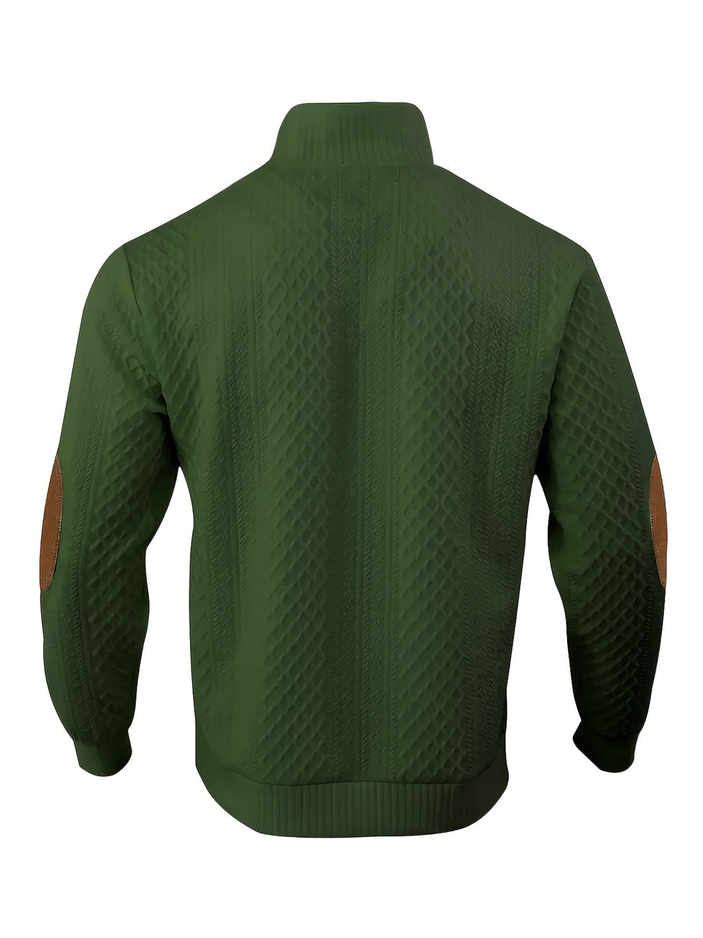 Ronan | Stand Collar Button Henley Sweater – back view