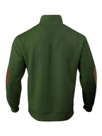 Ronan | Stand Collar Button Henley Sweater – back view